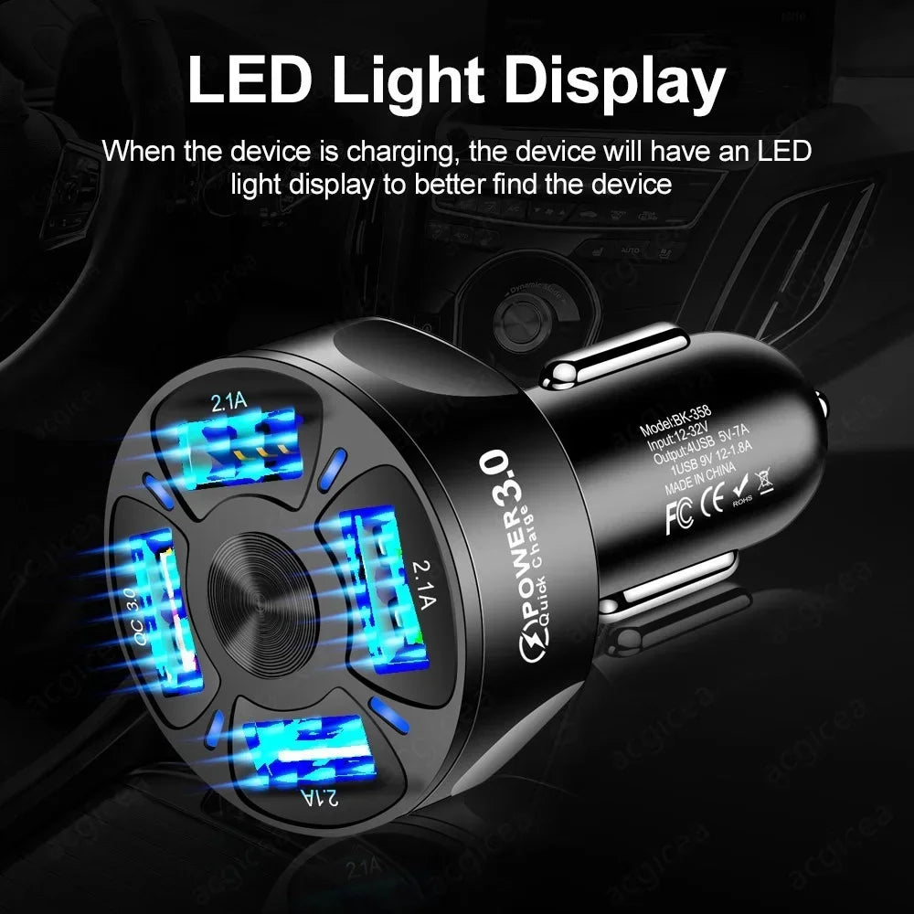 High Quality 3.1A Dual USB Car Charger 2 Port LCD Display Voltmeter 12-24V Cigarette Lighter Socket Car Charger Adapter