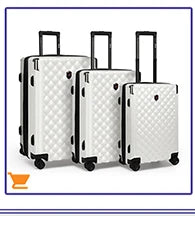 New York XPress 20"+24"+28" Luggage Expandable Travel Suitcase PP Hard Shell Luggage Set Rolling Luggages with Spinner Wheels