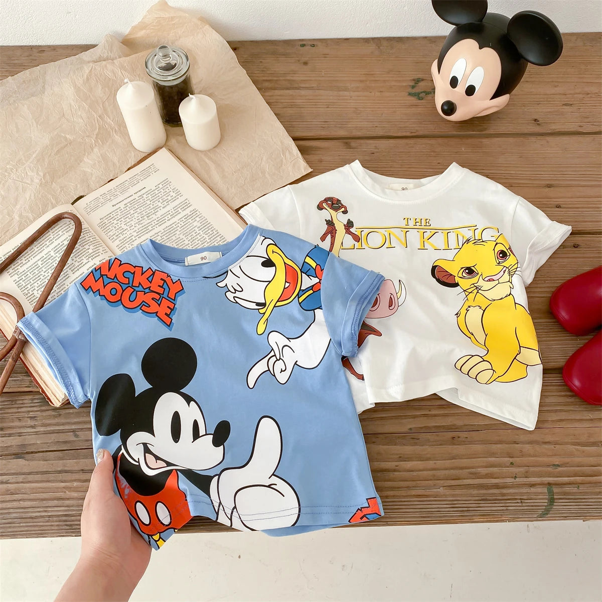 Summer Children's Cartoon Printed T-shirt Short Sleeved T-shirt Casual Sportswear Fashionable Short Sleeved Children's Clothing