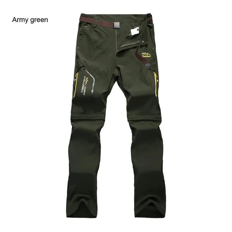 Spring Hiking Pants Men Waterproof Can be converted into shorts Fishing Wear Climbing Clothes Quick Dry Anti-UV Trousers