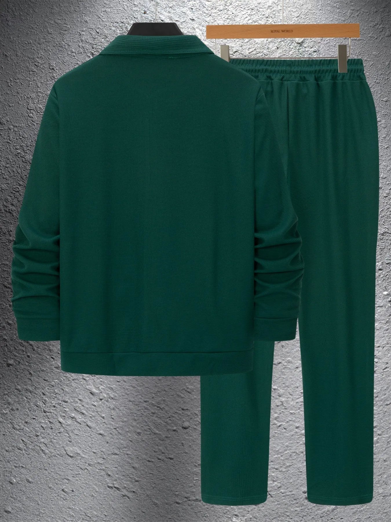 The new 2025 spring and autumn sports men's youth popular solid color jacket jacket trousers two leisure sports suit