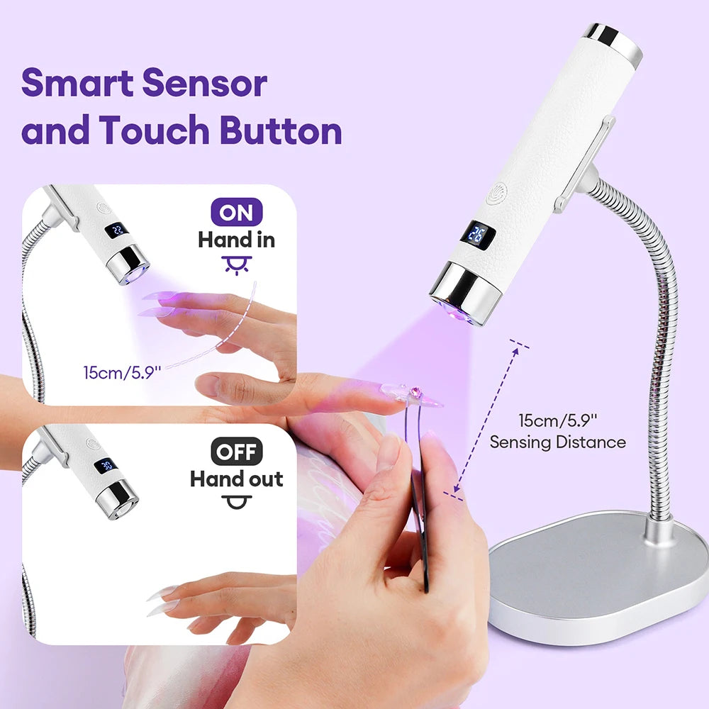 Auto-Sensing UV Nail Dryer Handheld Nail Lamp UV Light Nail Lamp Dryer Nail Curing All Gel Polish Manicure Lamp Nail Art Tool