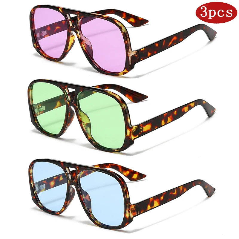 Hiking Camping Oversized Women Double Bridges Anti Light Glasses Fashion Outdoor Driving Eyeglasses Beach Travel UV400 Shades