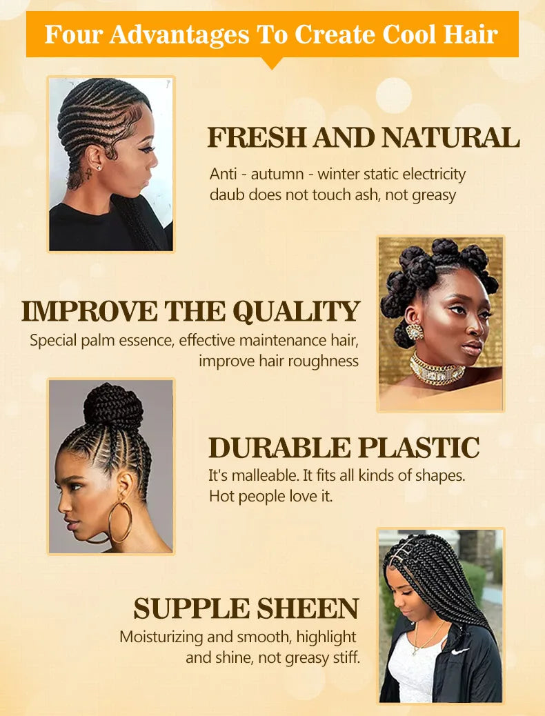 Hair Styling Wax Cream for Women 24 Hour Strong Hold Non-greasy Smoother Edge Tamer Pomade Edge Control Gel Hair Gel Cheveux