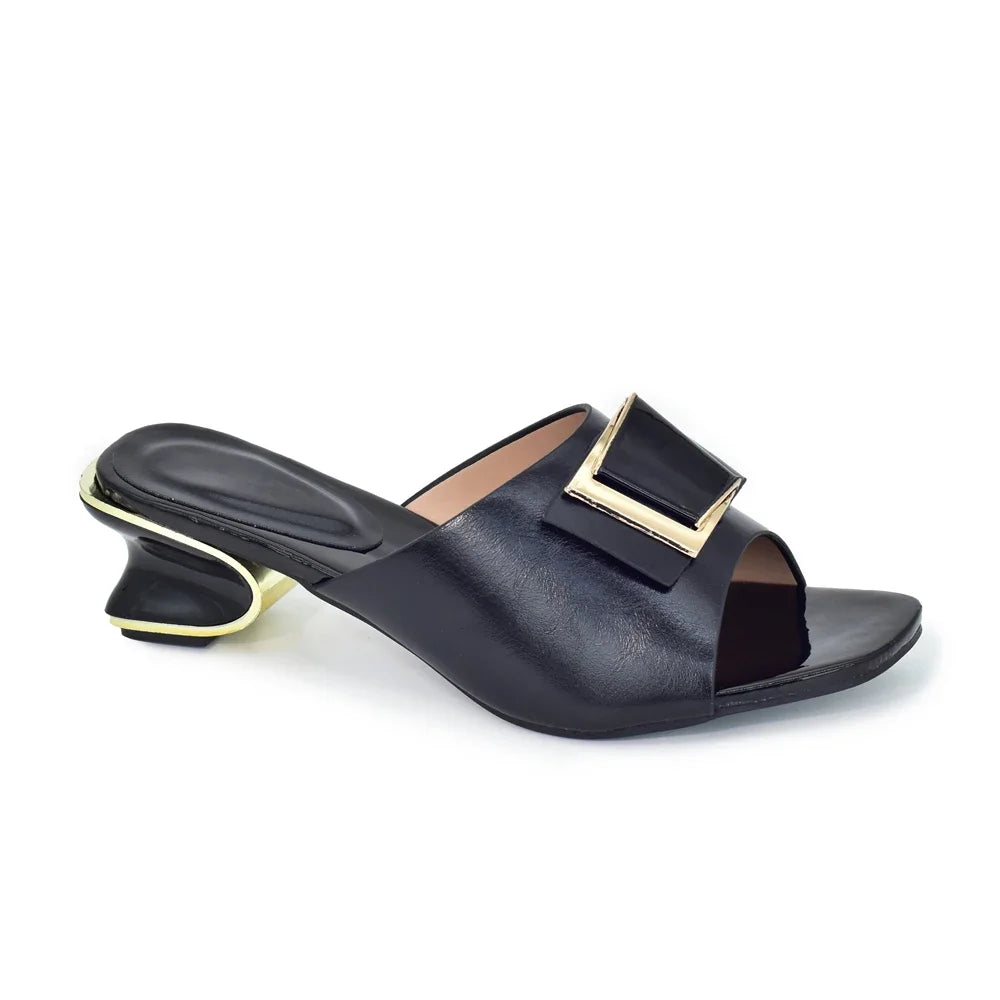New Arrival 2025 Spring Autumn Women Pumps Sexy Buckles High Heels Shoes Italian In Women High Quality African Wedding Shoe