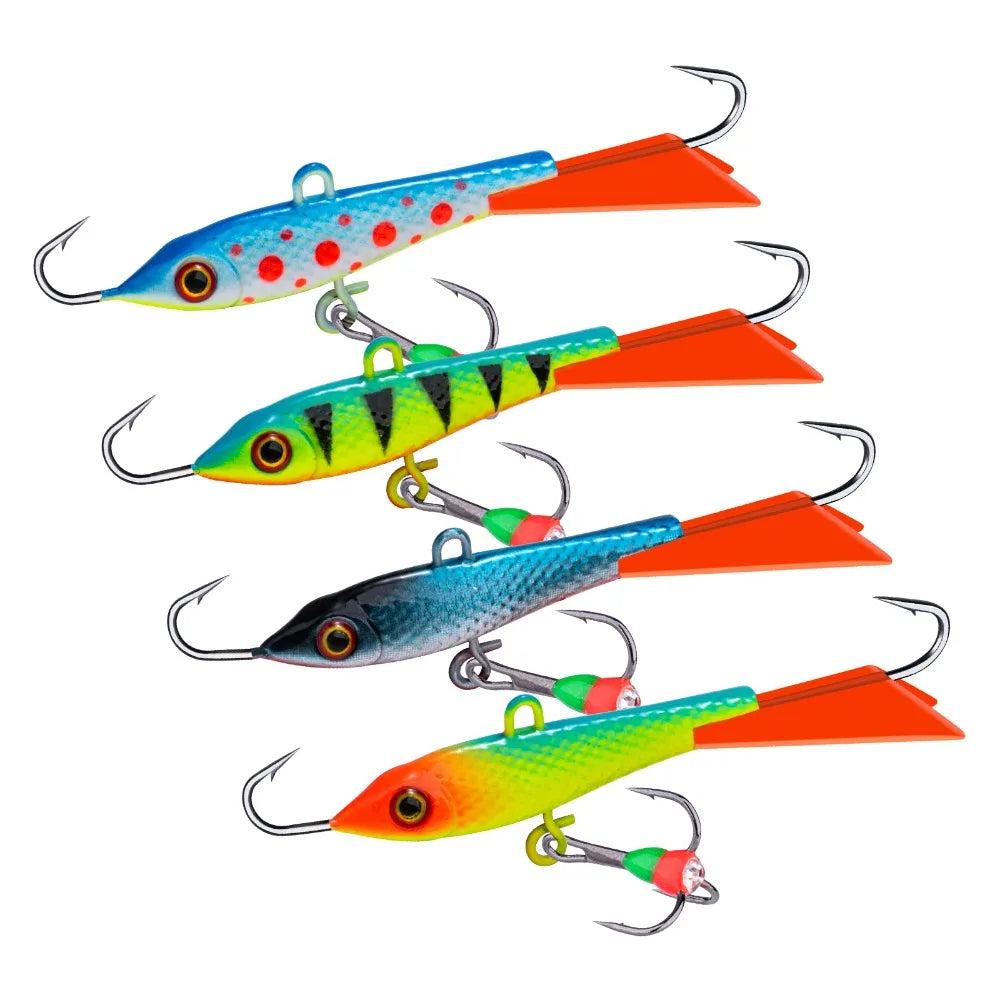 Goture 40mm 12g Winter Ice Fishing Lure Balancer 3D Eyes Jig Bait Artificial Hard Lure Jigging Balanced Fishing Bait Wobbler Set