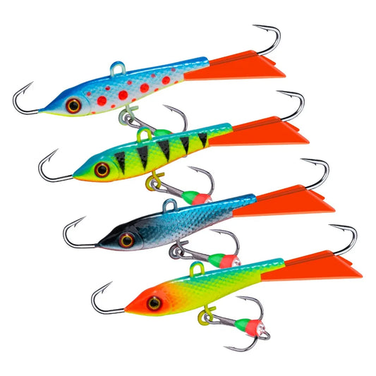 Goture 40mm 12g Winter Ice Fishing Lure Balancer 3D Eyes Jig Bait Artificial Hard Lure Jigging Balanced Fishing Bait Wobbler Set