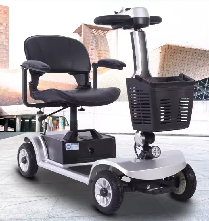 Elderly Four-Wheeled Elderly Electric Mobility Scooter Disabled Assisted Folding Family Car With Battery For Handicapped Users