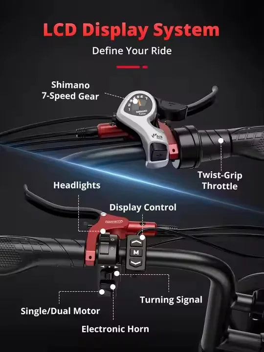USA Stock 2000w Fat Tire Motos City Mountain Dirt Bicicleta Electrica E-bike Ebike E Bike Electric Bicycle