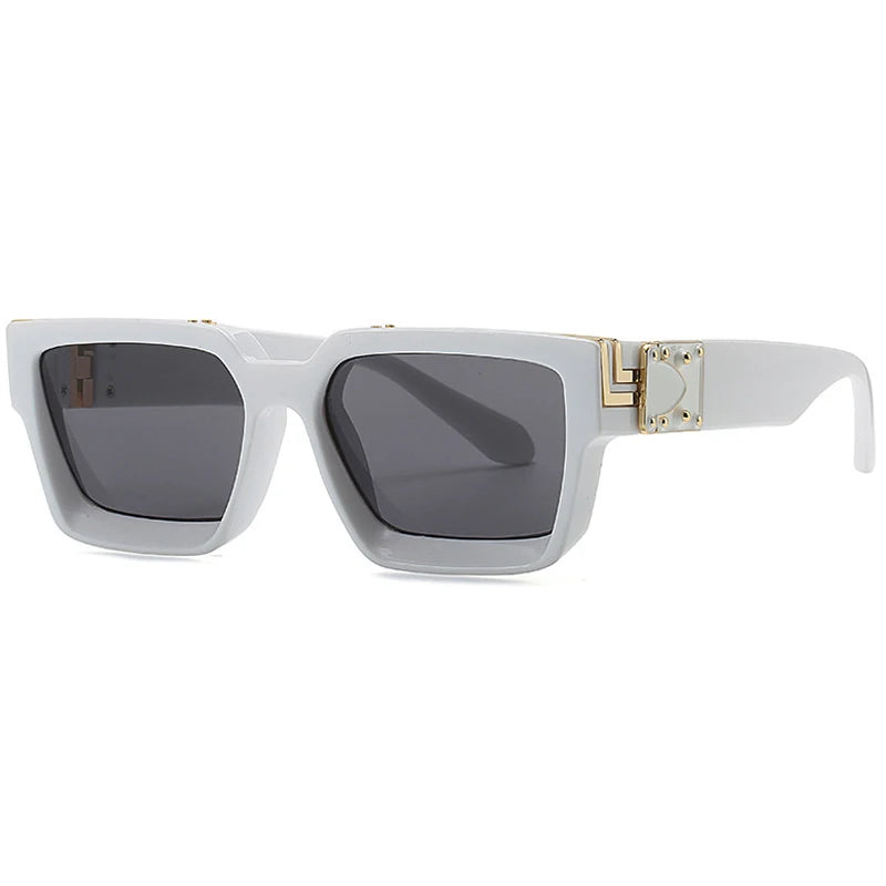 2024 Brand Rectangle Sunglasses Women Men Shades Retro Square Black Sun Glasses Eyewear Trendy Punk Eyeglasses For Male UV400