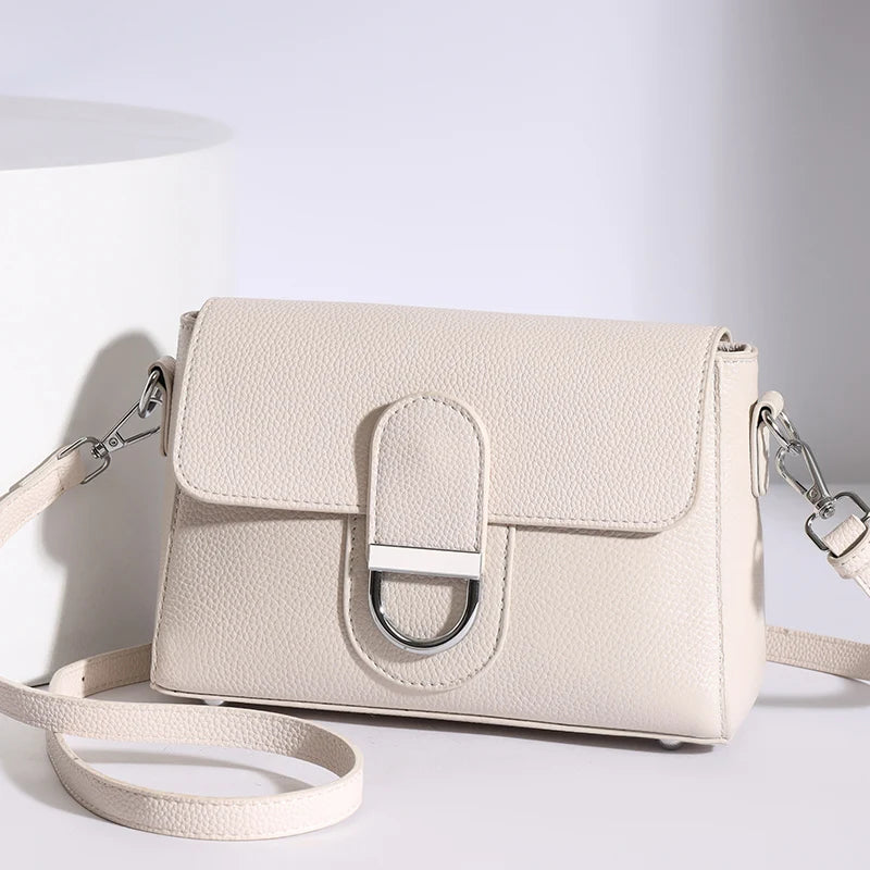 Luxury Brand Genuine Leather Handbag Women Fashion High Quality Solid color Cow Leather Shoulder Crossbody Bag Female Tote Bags