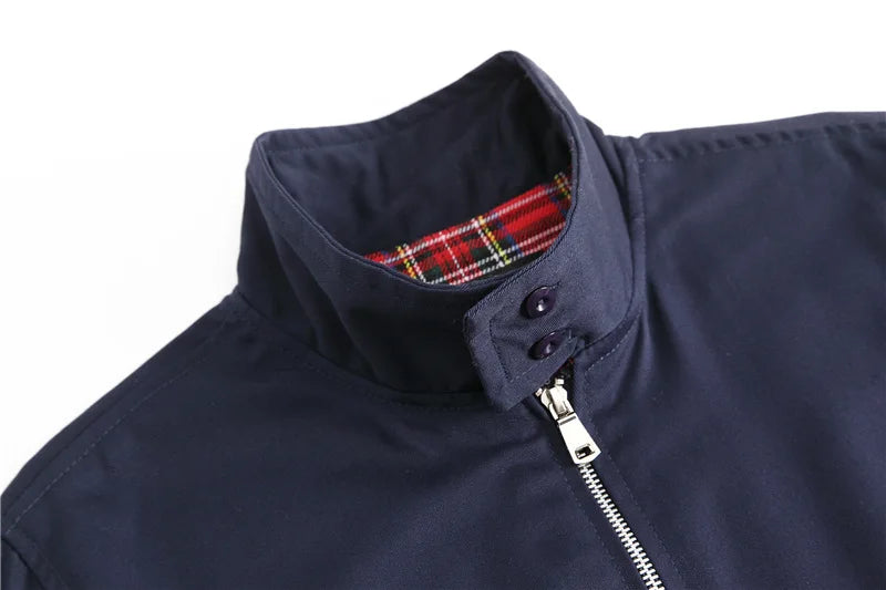 New Men's Spring Bomber Jacket Casual Outwear Turndown Collar Cotton Coats Fashion Slim Fit Business Jackets Male Clothing