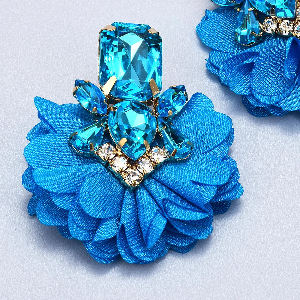 Vintage Handmade Earrings Bohemian Cute Flower Luxury Beads Drop Earrings Wedding Jewelry Accessories For Women Girls