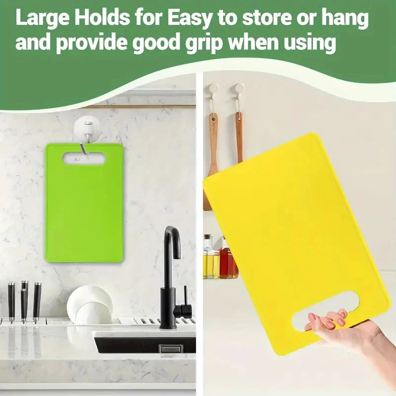 3 Pieces Cutting Boards, BPA Free Plastic Cutting Boards for Kitchen, Non Slip Cutting Mat for Meat and Vegetables, Thanksgiving