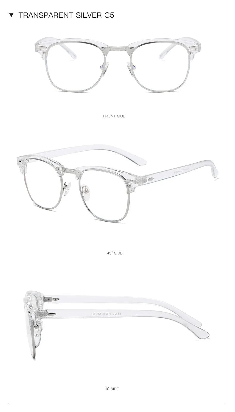 1pcs Men Retro Anti Blue Light Computer Glasses Reading And Gaming Glasses