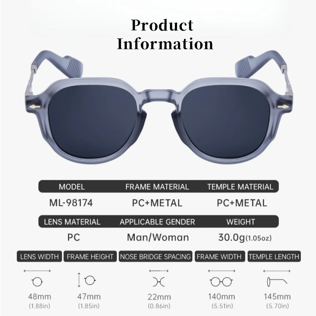 Retro Style Rectangular Frame Sunglasses Luxurious Outdoor Street Photography Sunscreen Glasses Fishing Driving