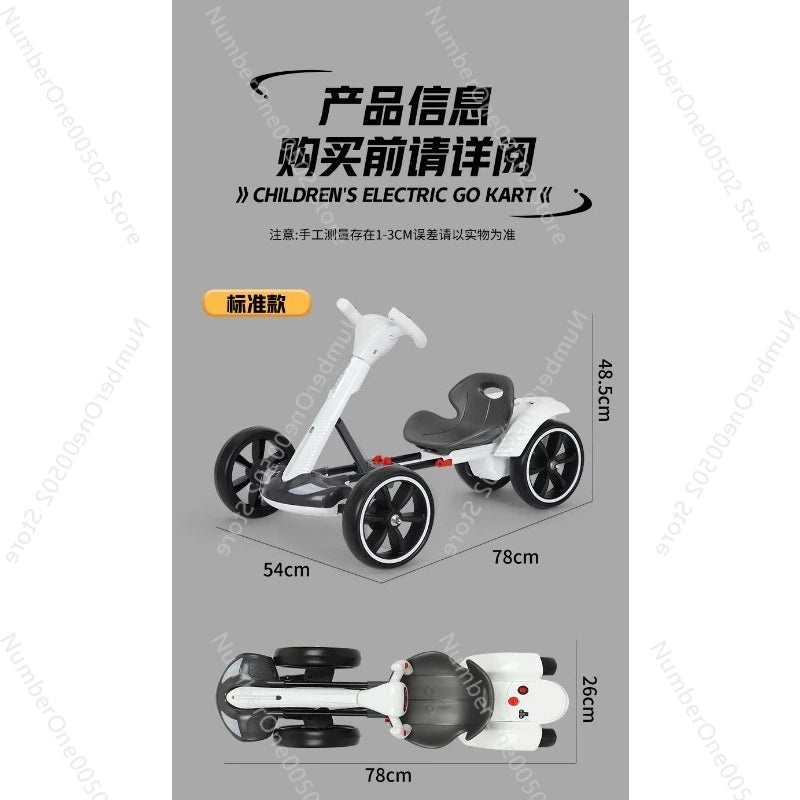Children's electric kart electric four-wheeler foldable adults can sit in a portable children's car