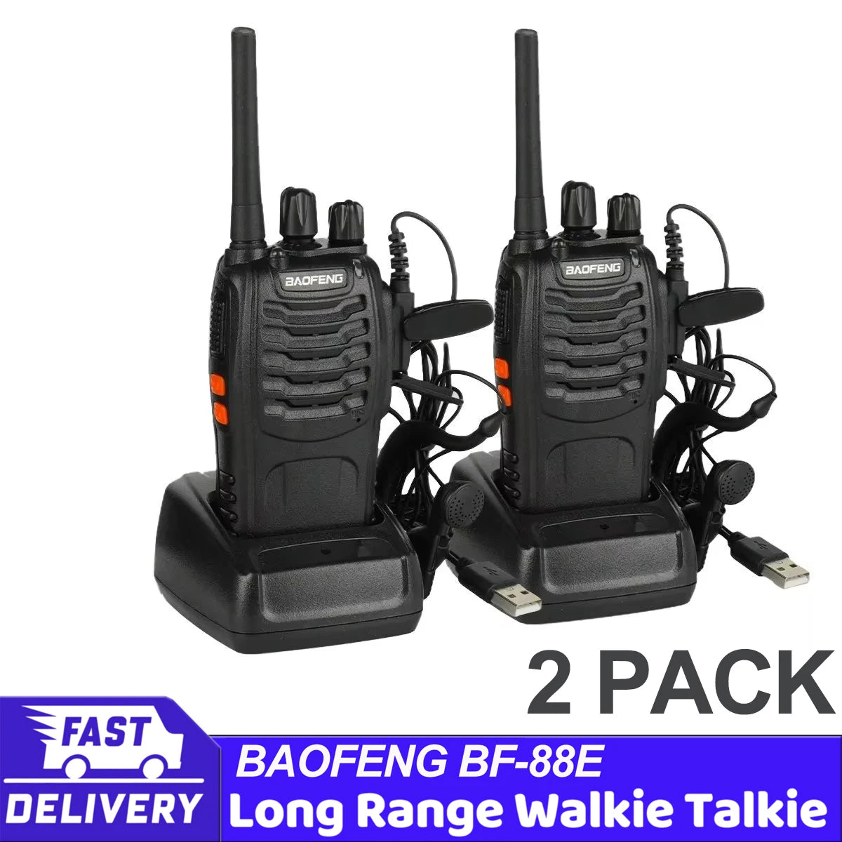 2pcs/lot  Wholesale Original Baofeng BF-88E 5km Long Range Walkie Talkie Two Way Radio Channel 16 self-driving travelling