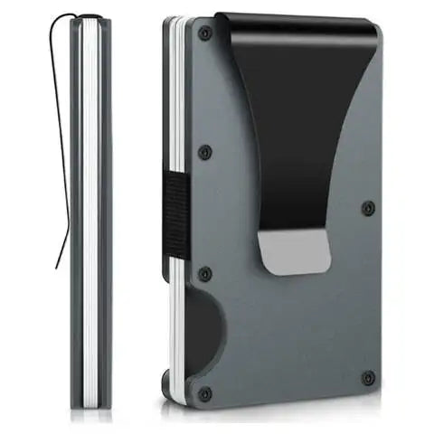 Minimalist Wallet for Men & Women - Slim RFID Wallet, Scratch Resistant, Credit Card Holder & Money Clip, Easily Removable Money