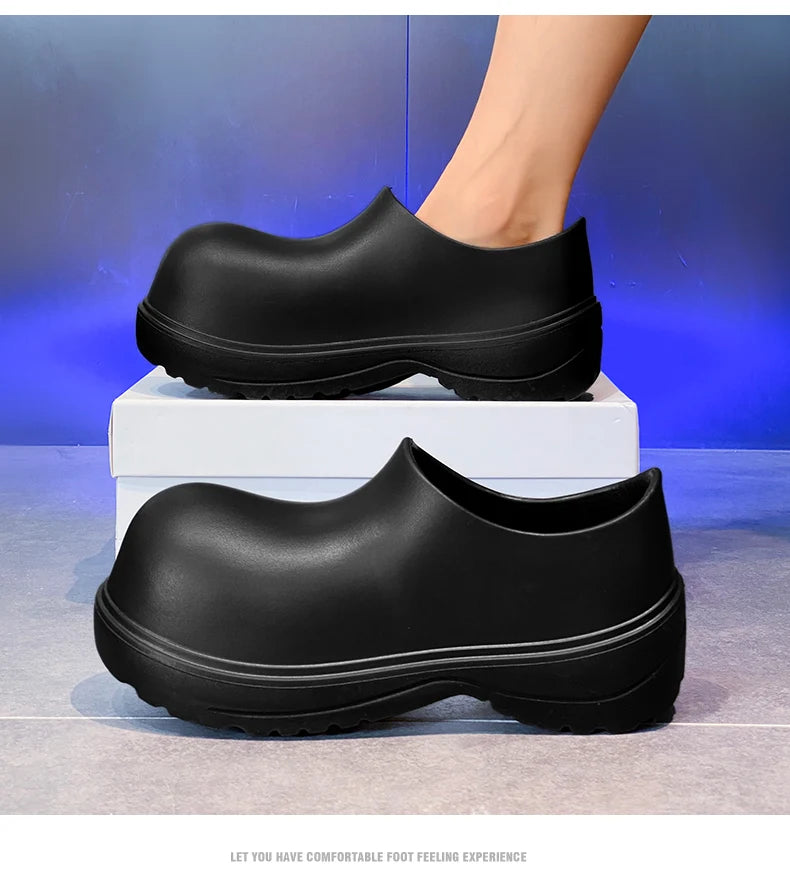 Slippers for men, spring trendsetters, height increasing thick soled big toe shoes, stylish men, summer outerwear, casual fashio