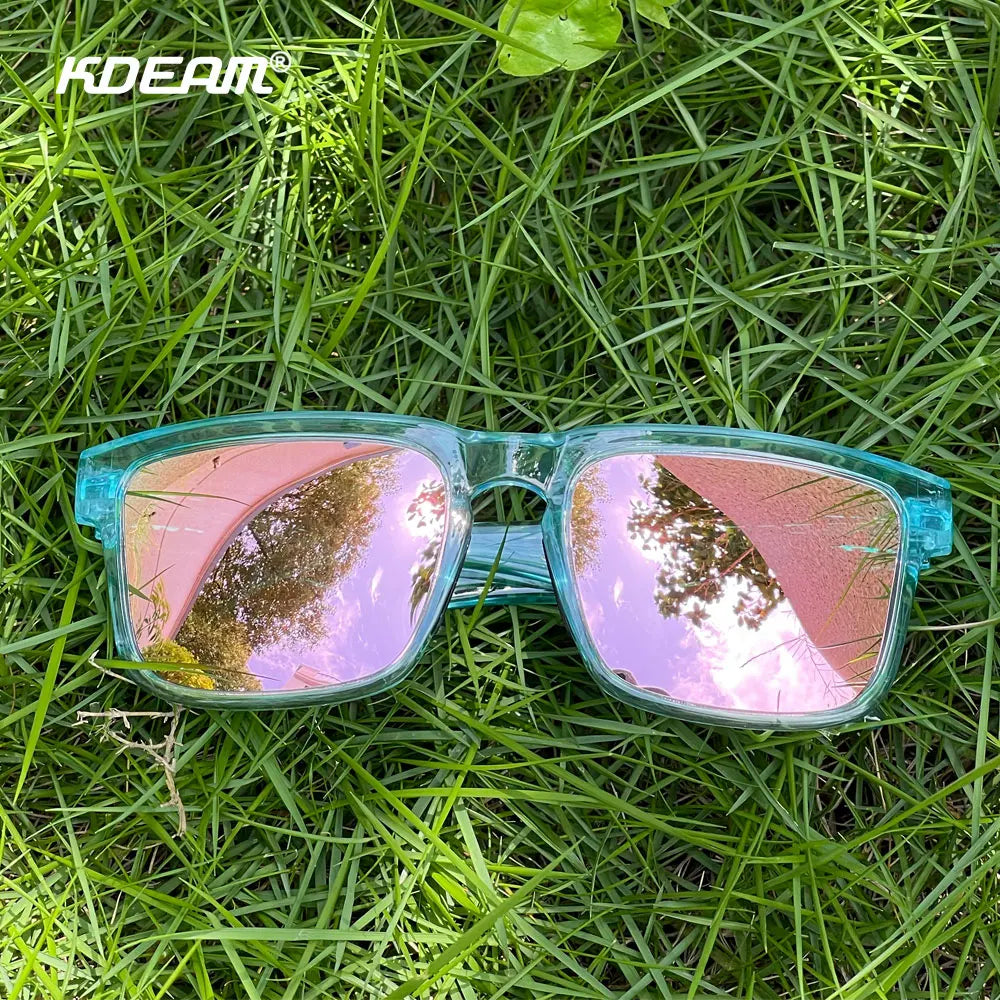 KDEAM Sleek Square Style Suits For Women And Men Fishing Sunglasses Polarized Vibrant Colors Three Dimensional Sunglass