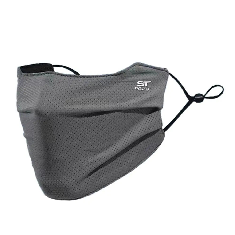 Breathable Ice Silk Face Cover UV Face Shield Washable Reusable Sun Protection Face Mask for Motorcycle Running Riding Exercise