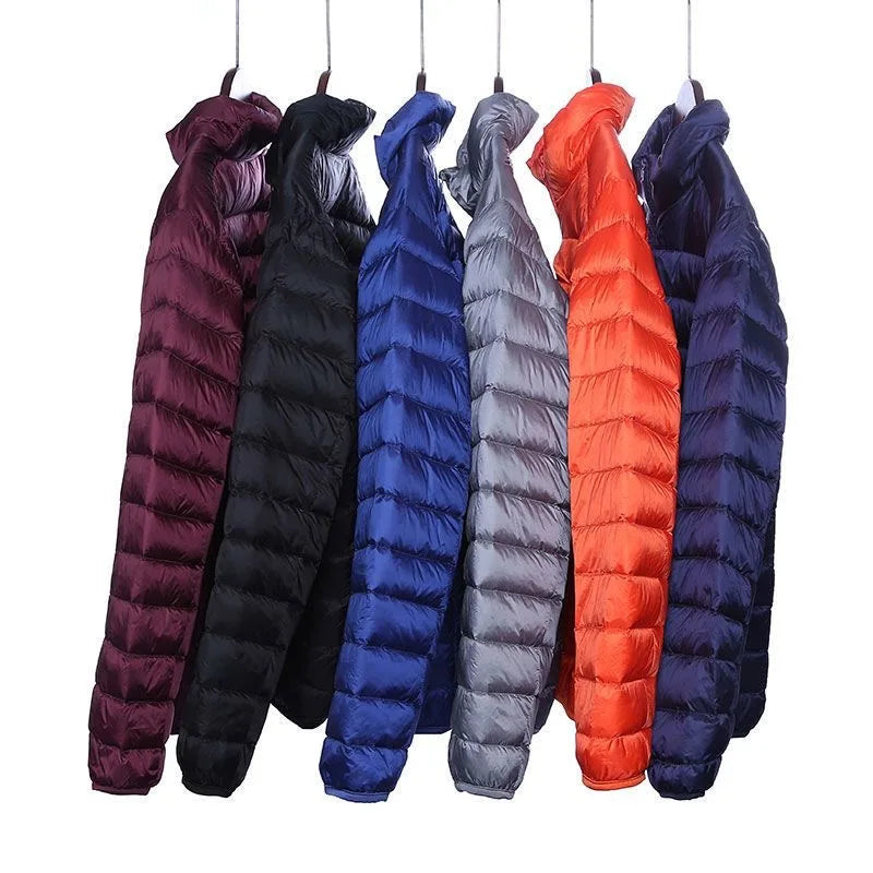 2024 New Arrivasl Men's Ultra Lightweight Packable Down Jacket Autumn Spring Winter Water and Wind-Resistant Breathable Coat