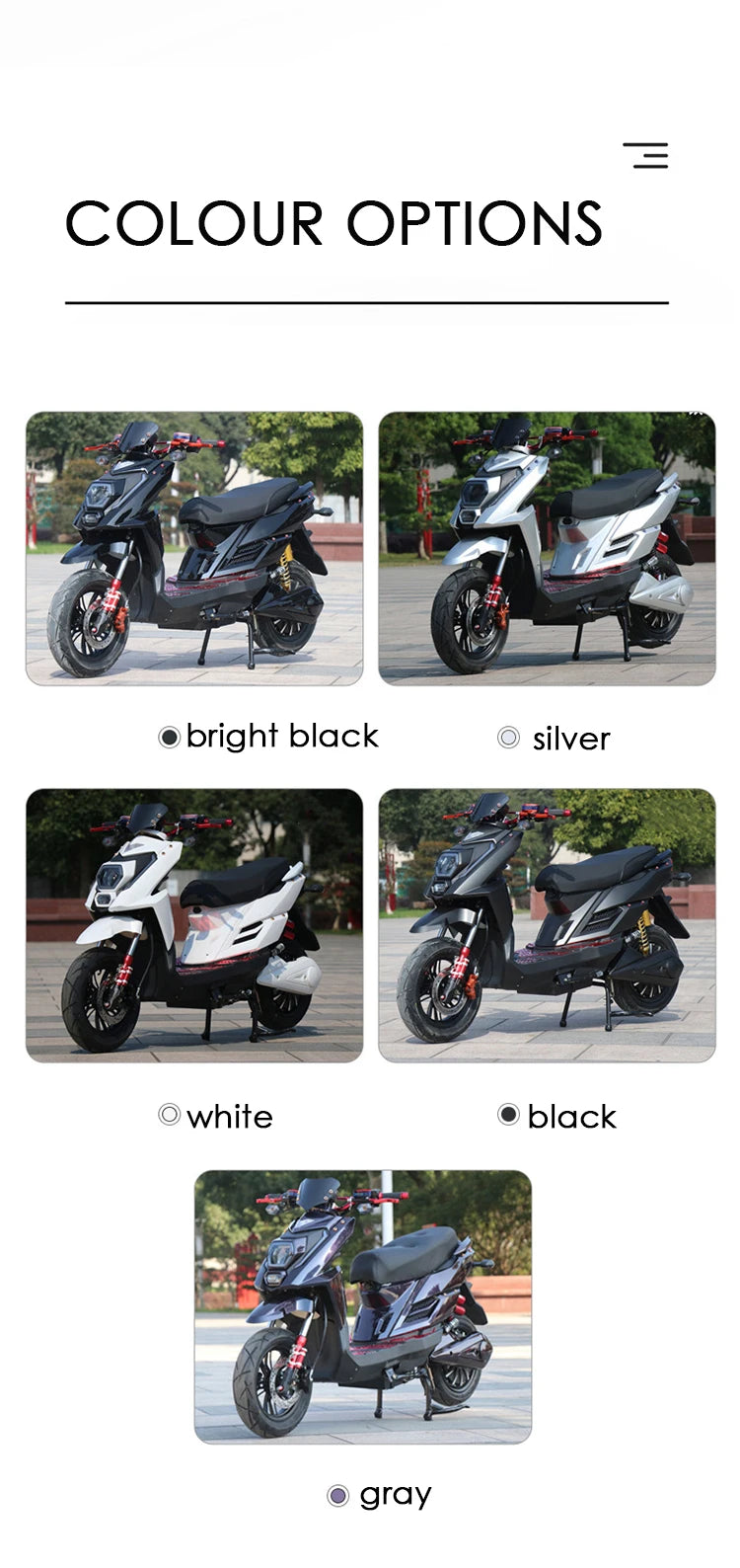 Customized Electric Motorcycle 3000W New Design Electric Streetbikes Scooter 60km/h Electric Supermoto Moped