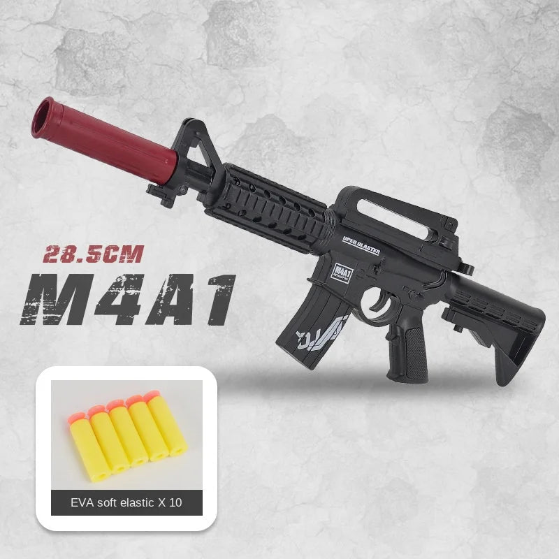 Soft Bullet Mini AK47 M4A1 Launchable Toy Gun Rifle Shell Ejection Toy Gun Model Children's Christmas Gifts Adult Toys