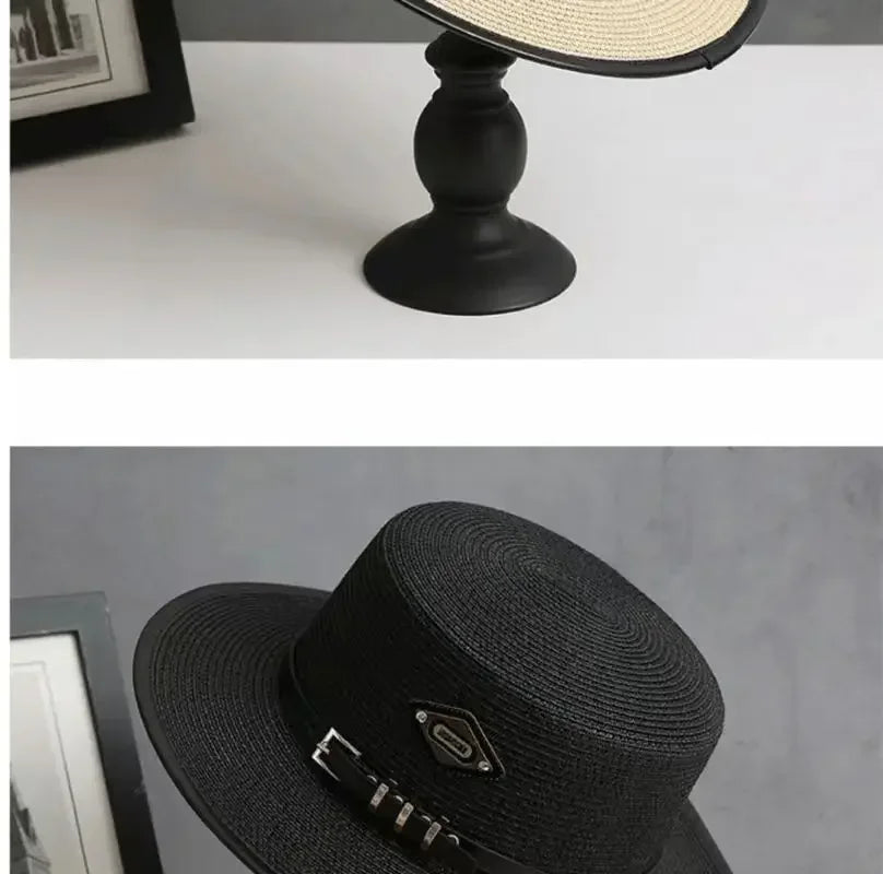 new Summer Hats for Women Wide Brim Casual Beach Sun Hat Women Summer Straw Hat Sunscreen Block UV Protection Panama Bow Cap