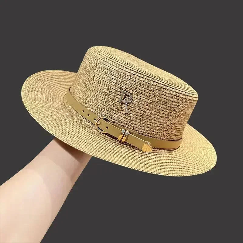 new Summer Hats for Women Wide Brim Casual Beach Sun Hat Women Summer Straw Hat Sunscreen Block UV Protection Panama Bow Cap