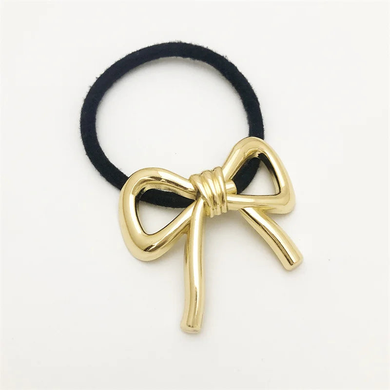 XIALUOKE Vintage Multilayer Metal Geometry Hair Bands Rope For Women Headband Elastic Ponytail HairPins Hairwear Hair Jewelry