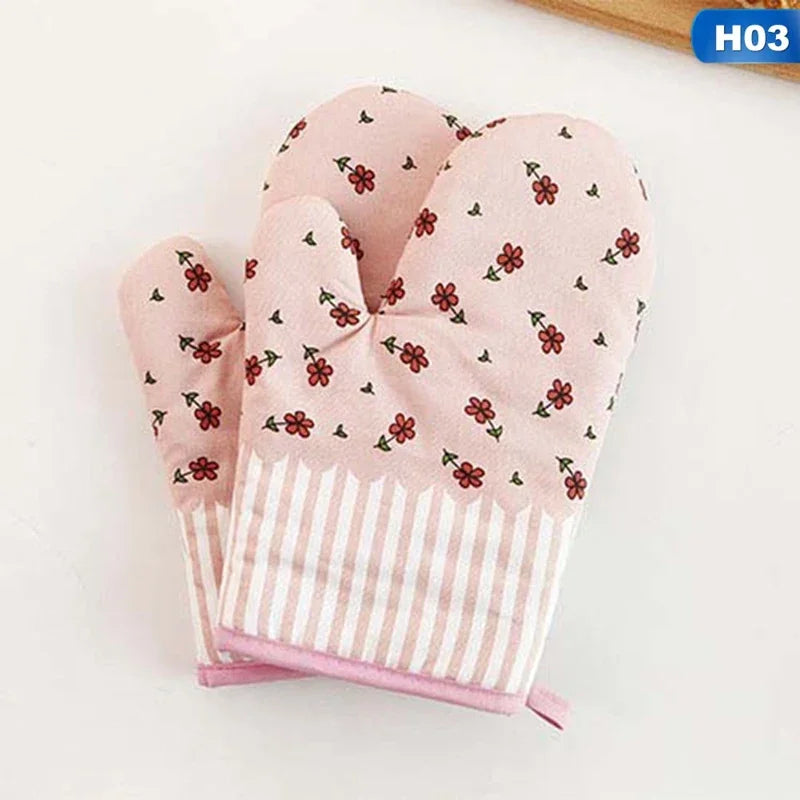 1Pcs Hot Oven Mitts Baking Anti-Hot Gloves Pad Oven Microwave Insulation Mat Baking Kitchen Tools