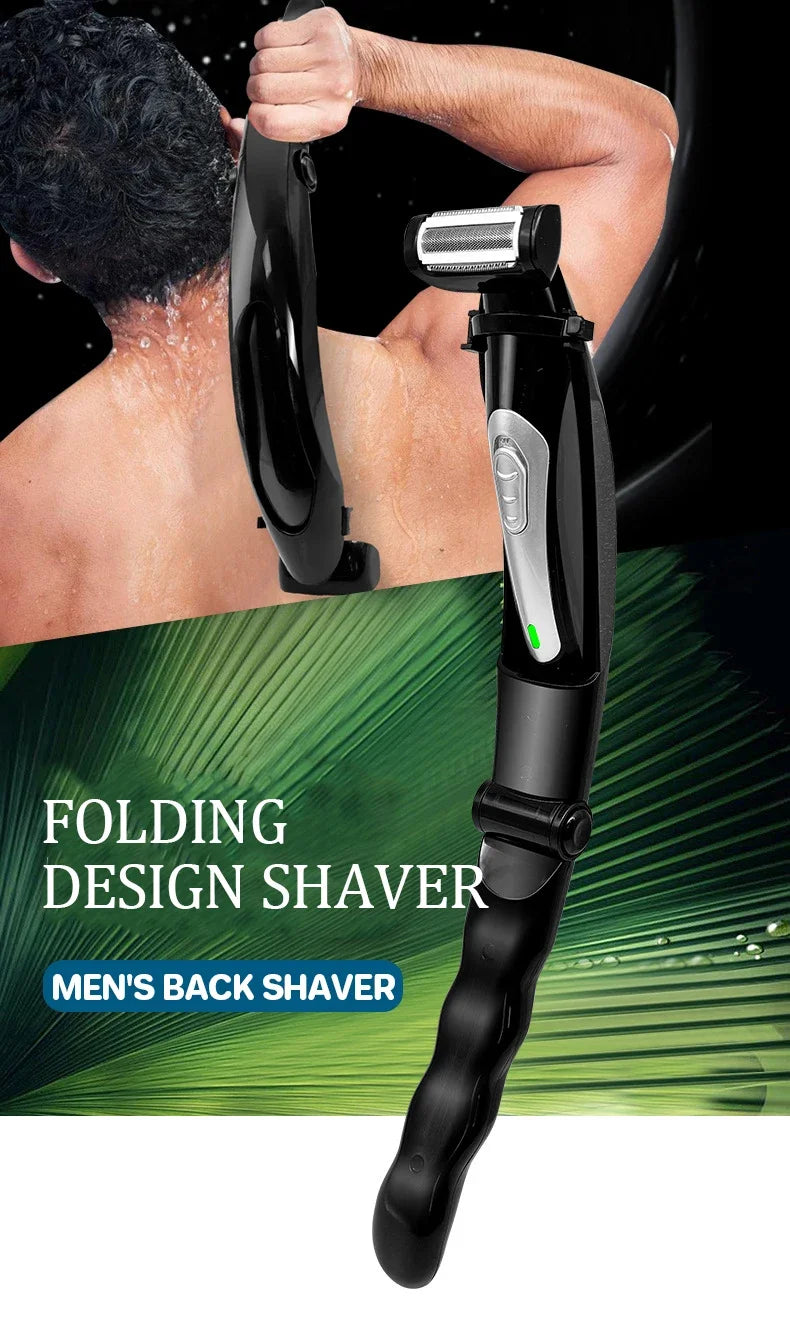 Back Shavers for Men Body Groomers Painless Hair Remover for Men Epilator Shaver Back Face Long Handle Portable Shaver Body Care