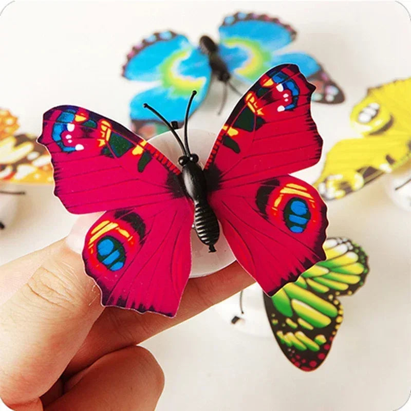 Butterfly Night Lights Pasteable 3D Butterfly Wall Stickers Lamps Home Decoration DIY Living Room Wall Sticker Lighting