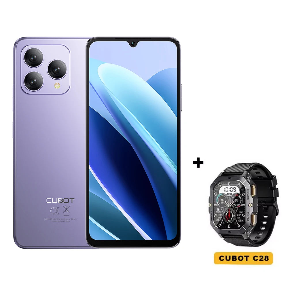 Cubot Smartphone Android 15 A40, 12GB RAM+256GB ROM, 6.88-Inch 120Hz Screen,Octa-core, 48MP Camera, 5100mAh Battery,NFC,Face ID