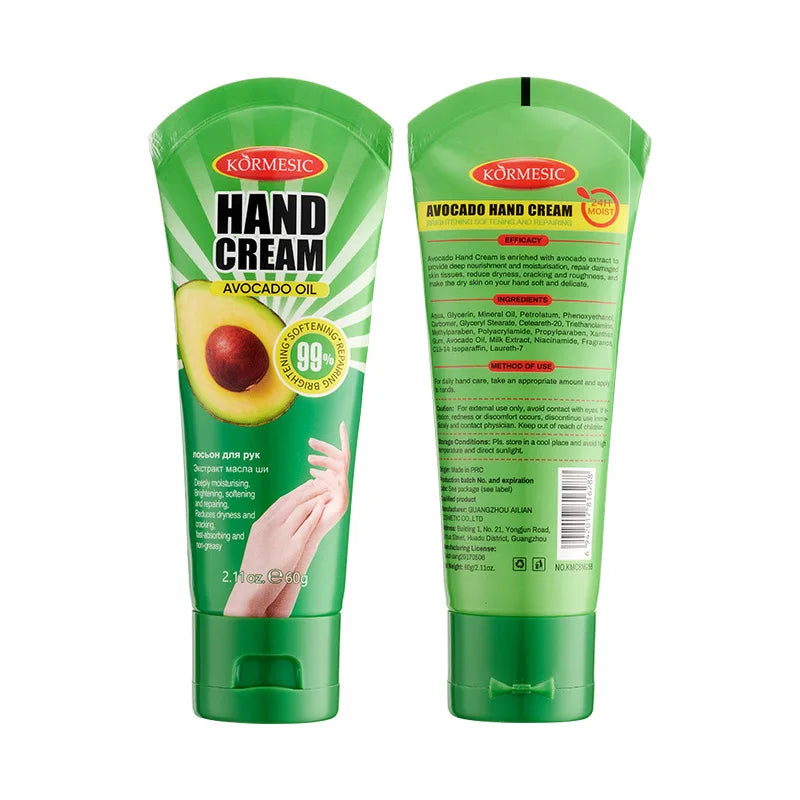 KORMESIC Avocado Hand Foot Cream Moisturizing Nourishing Anti-Wrinkle Hydrating Hands and Feet Skin Care