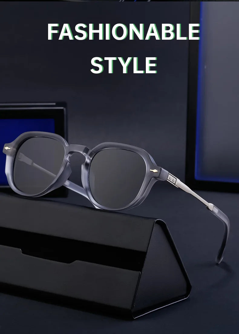 Retro Style Rectangular Frame Sunglasses Luxurious Outdoor Street Photography Sunscreen Glasses Fishing Driving