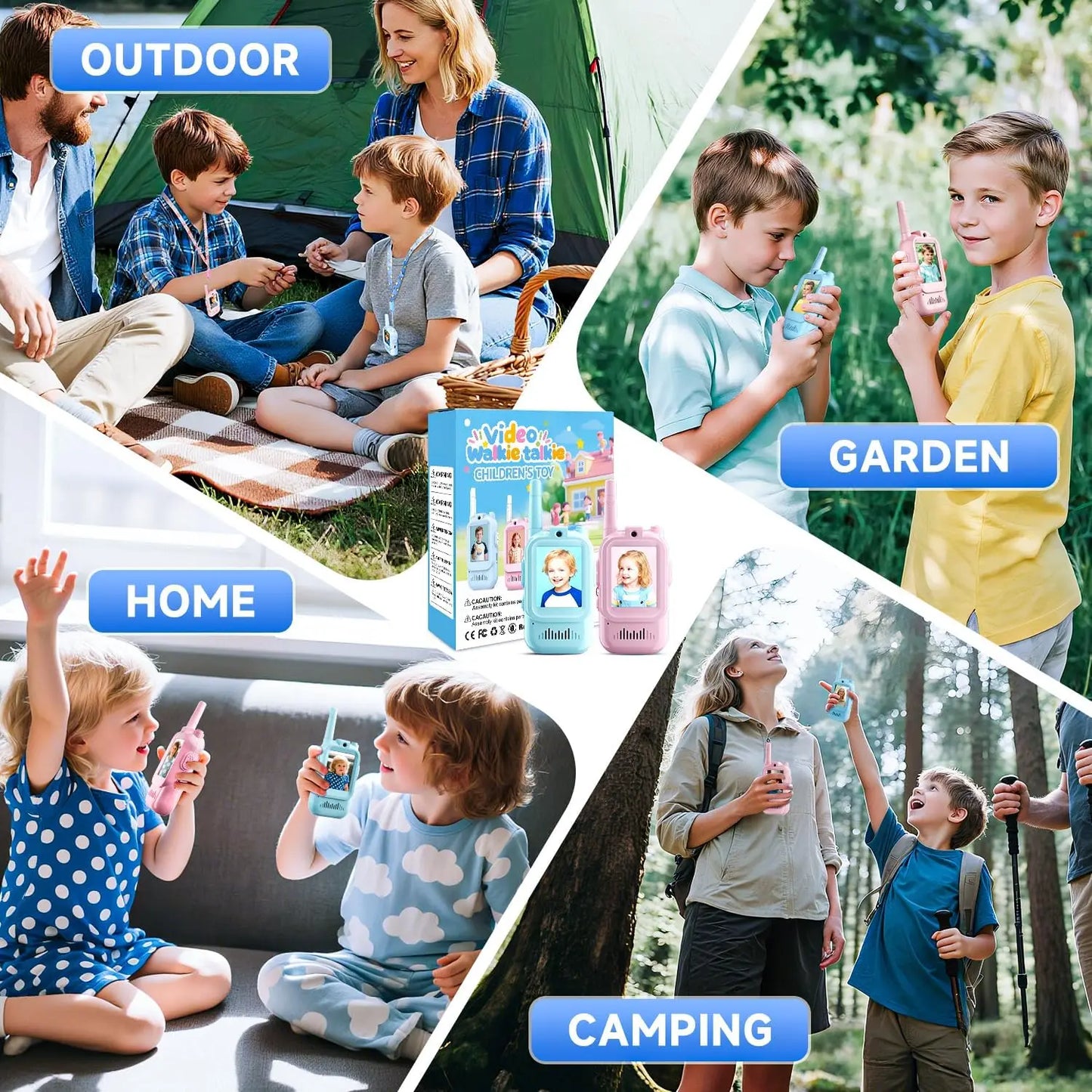 NEW Airiton Kids Video Walkie Talkie Long Range No Internet Connection With Camera Toys For Home Outdoor Christmas Gifts For Kid