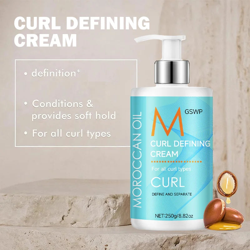 GSWP Curl Defining Cream: moisturizes and nourishes hair, provides gentle hold, and is suitable for all hair types. 250g