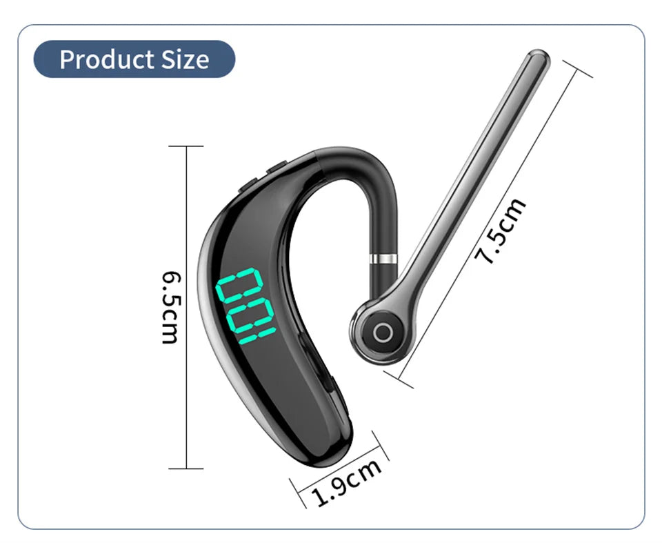 Wireless Bluetooth Headphones With Microphone Earphones Handsfree Noise Canceling Headset For Talking Business Driving Audifonos