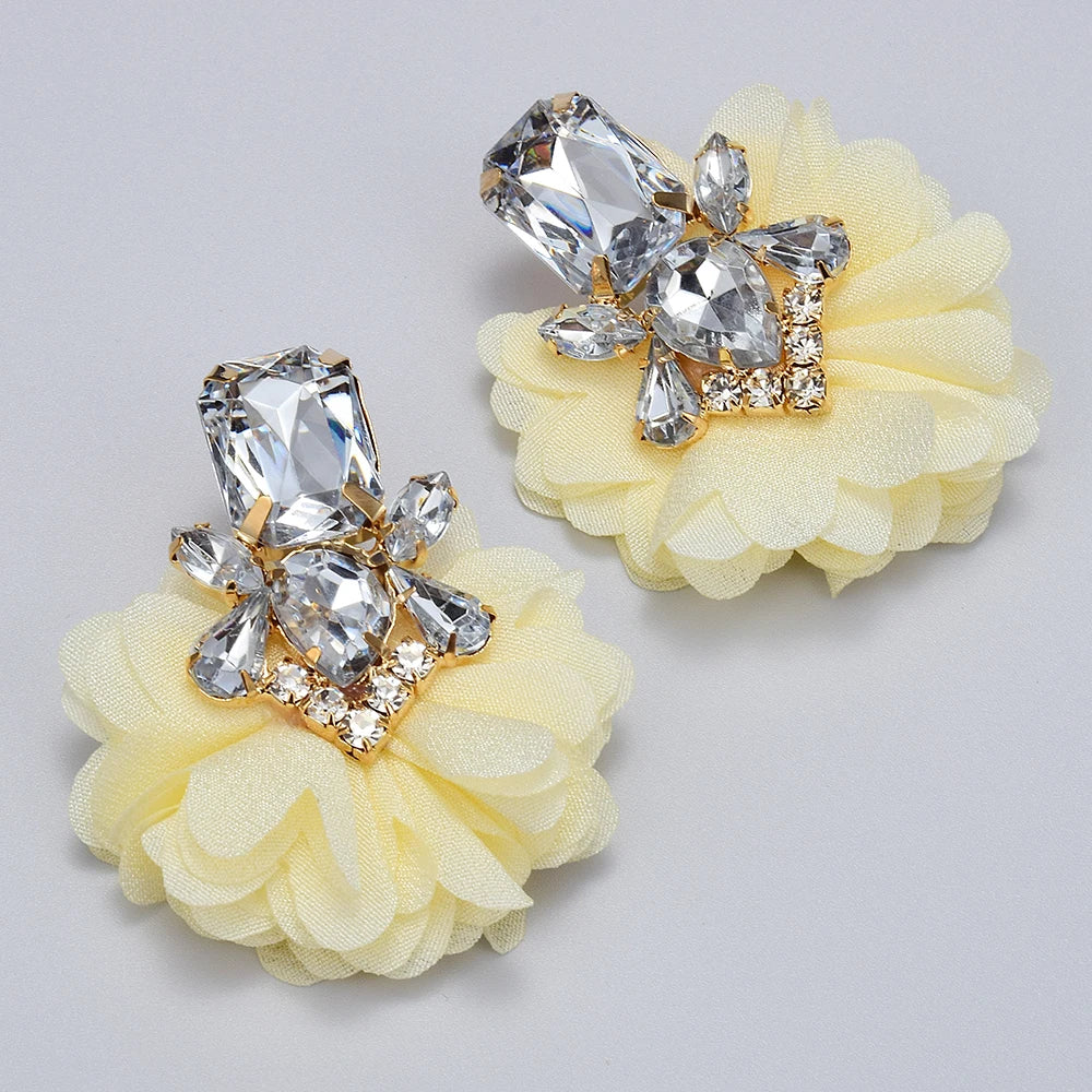 Vintage Handmade Earrings Bohemian Cute Flower Luxury Beads Drop Earrings Wedding Jewelry Accessories For Women Girls