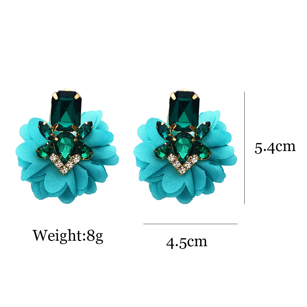 Vintage Handmade Earrings Bohemian Cute Flower Luxury Beads Drop Earrings Wedding Jewelry Accessories For Women Girls