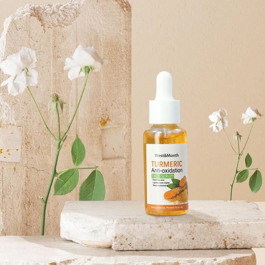 Turmeric Essence Serum Essential Oil Organic Moisturizing Smooth Skin Spot Reducing Fine Lines Turmeric Face Care Oil 30ml