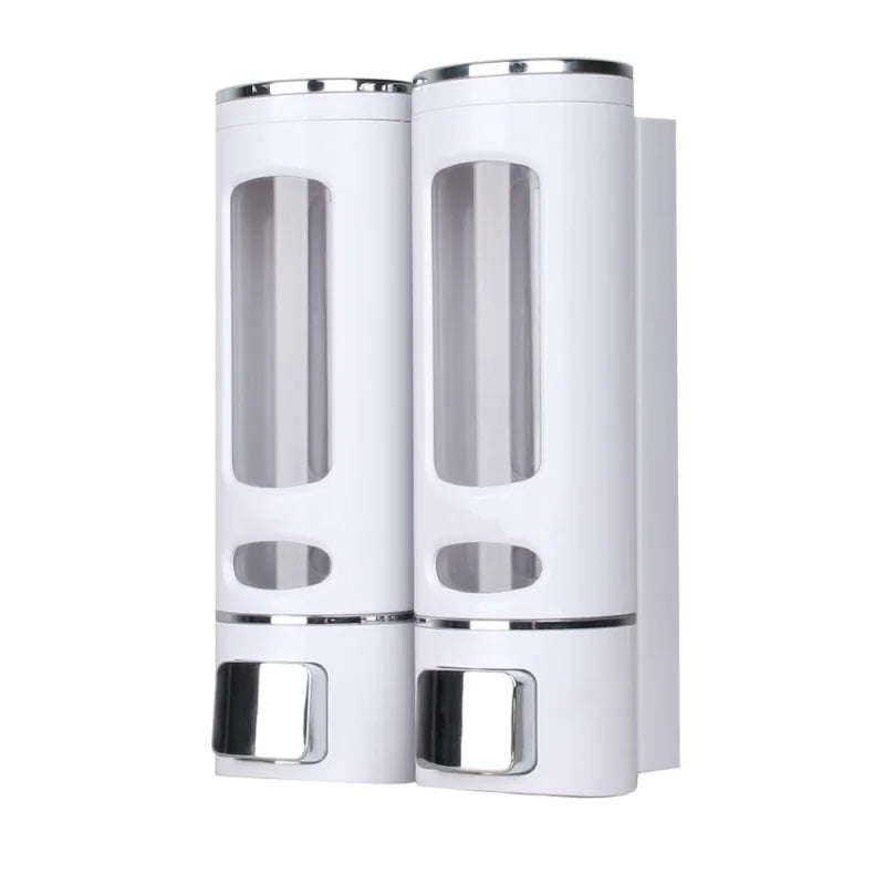 Lamgool Single/double Soap Dispenser Wall-Mount Shower Bath Shampoo Dispenser Liquid Soap Container Bathroom Accessories