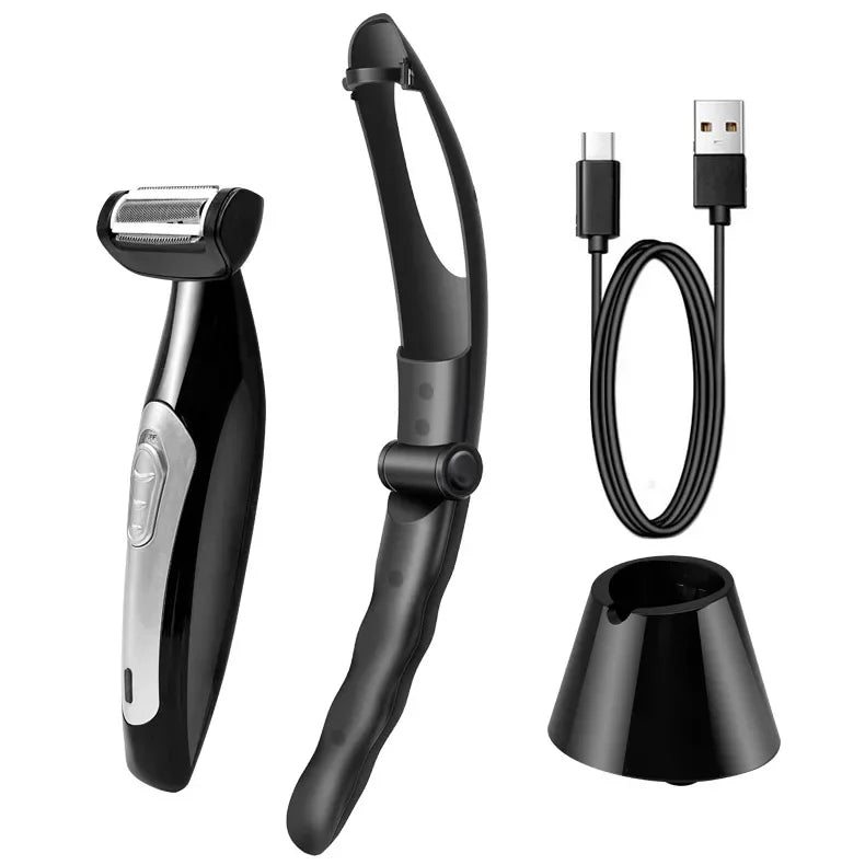 Back Shavers for Men Body Groomers Painless Hair Remover for Men Epilator Shaver Back Face Long Handle Portable Shaver Body Care