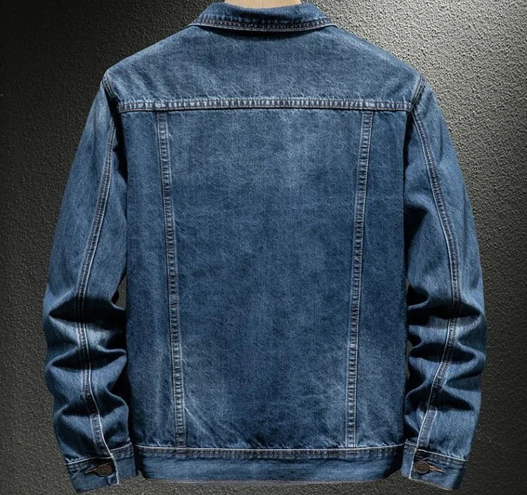 High Quality Loose Cowboy Coat for Men Autumn Denim Jackets Man Size L Original Menswear Washed Y2k Winter Outerwear Designer S