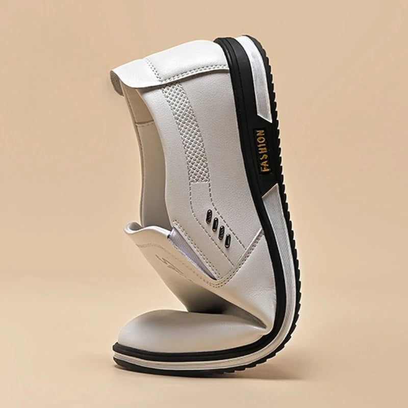 Large Size Spring Autumn New Business Office Casual Men's Shoes Fashionable and Versatile Flat Bottomed Sleeve Mouth Men's Shoes