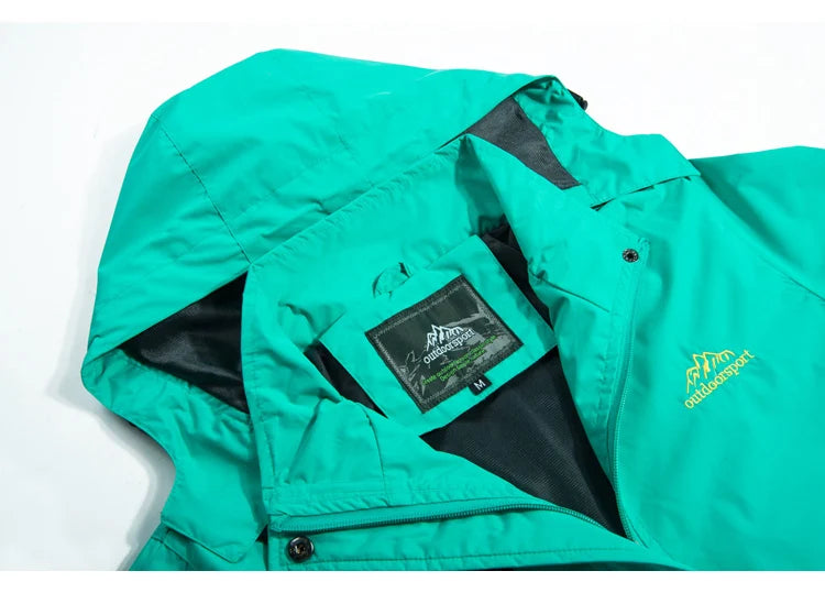 TRVLWEGO Women's Autumn Waterproof Rain Jacket Camping Lightweight Raincoat Hooded Hiking Jacket Softshell Windbreaker Coats