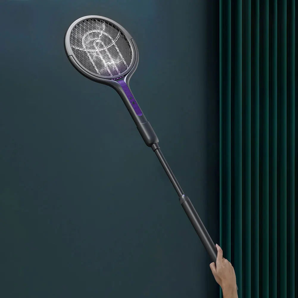 Rotating Head Mosquito Swatter Rechargeable Fly Zapper 2 in 1 Fly Killer and Mosquito Trap Lamp for Home Indoor Outdoor